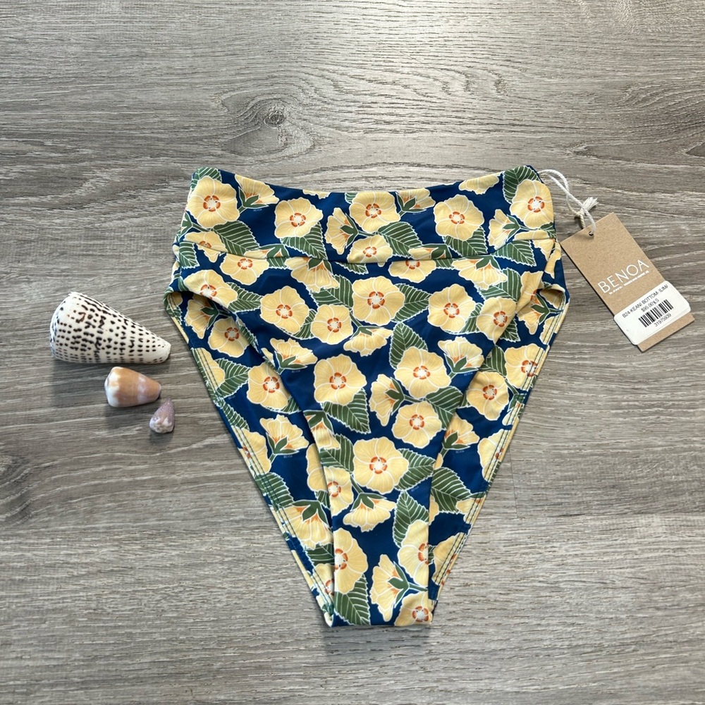 Benoa Swim KEANI bottom in Ilima Floral Bikini high waisted XS NEW!!